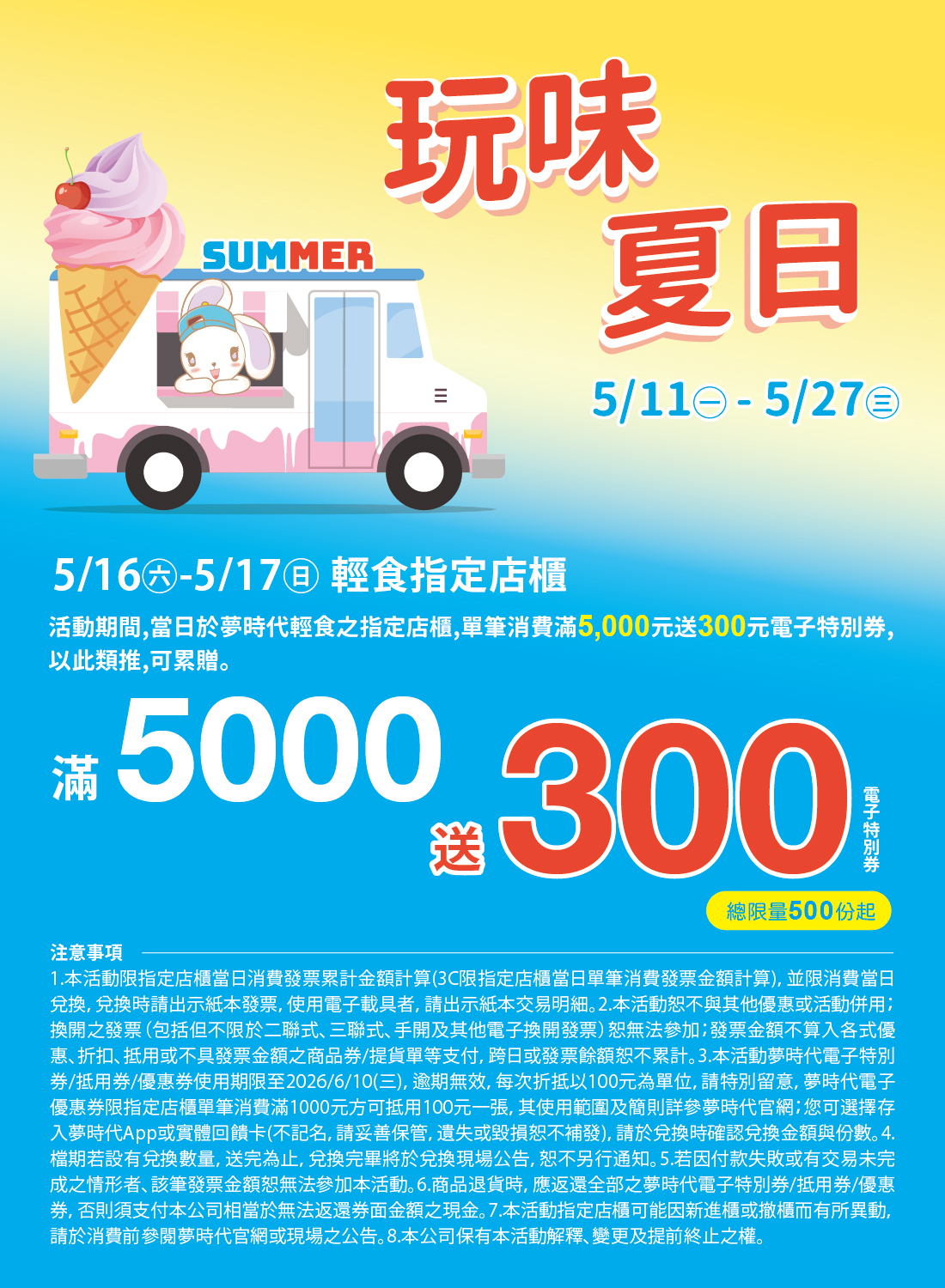 玩味夏日 輕食滿仟送佰