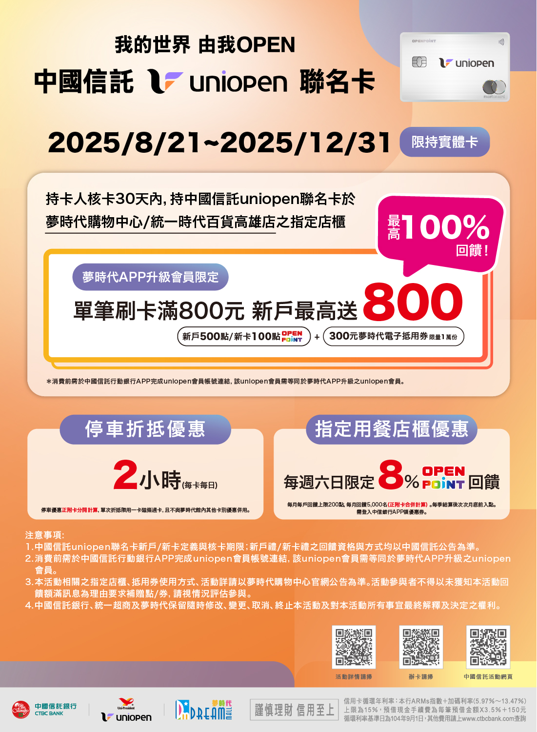 中國信託uniopen聯名卡